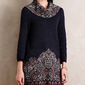 ANTHROPOLOGIE IMPERIAL GARDEN TUNIC SWEATER by MOTH